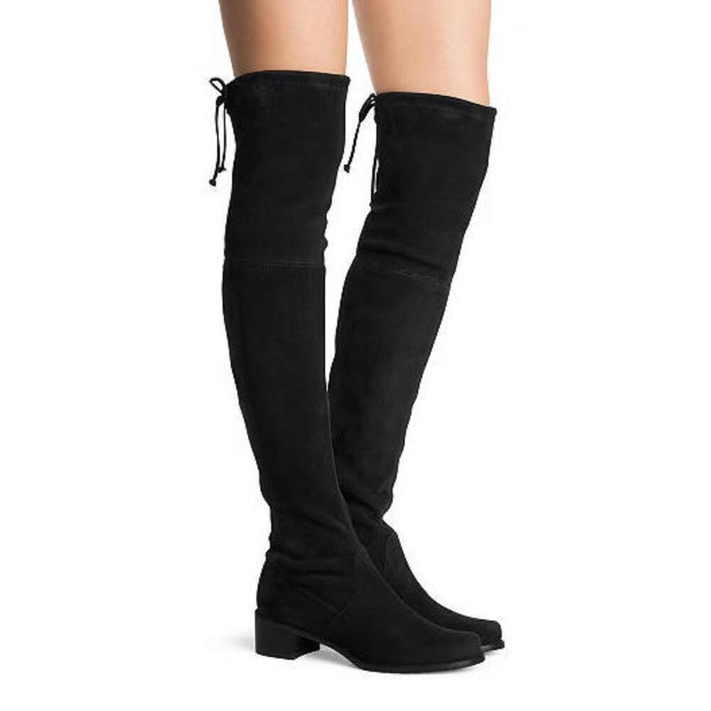 Stuart Weitzman Women's 5 Black Midland Suede Over The knee Boots